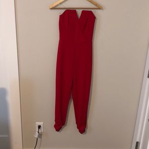 Red jumpsuit